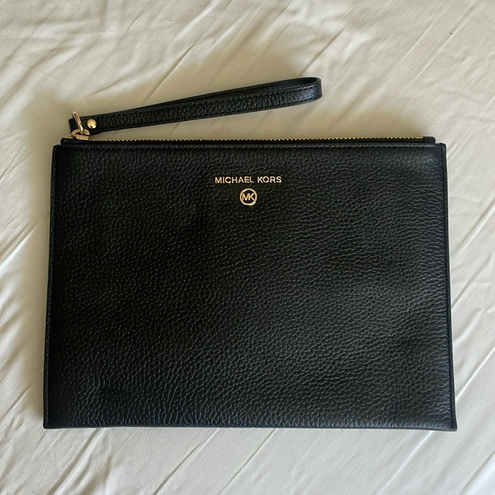 Michael Kors Large Zip Charm Clutch Wristlet